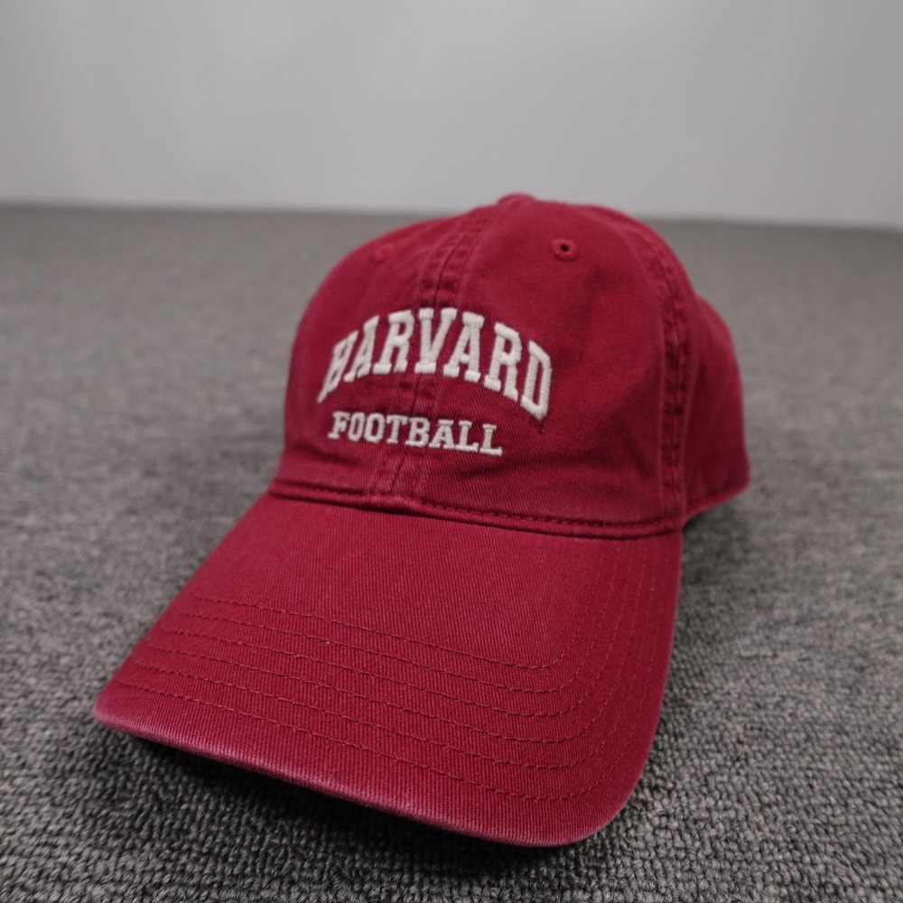 Harvard Crimson Hat Cap Strap Back Mens One Size Red NCAA Football Legacy
